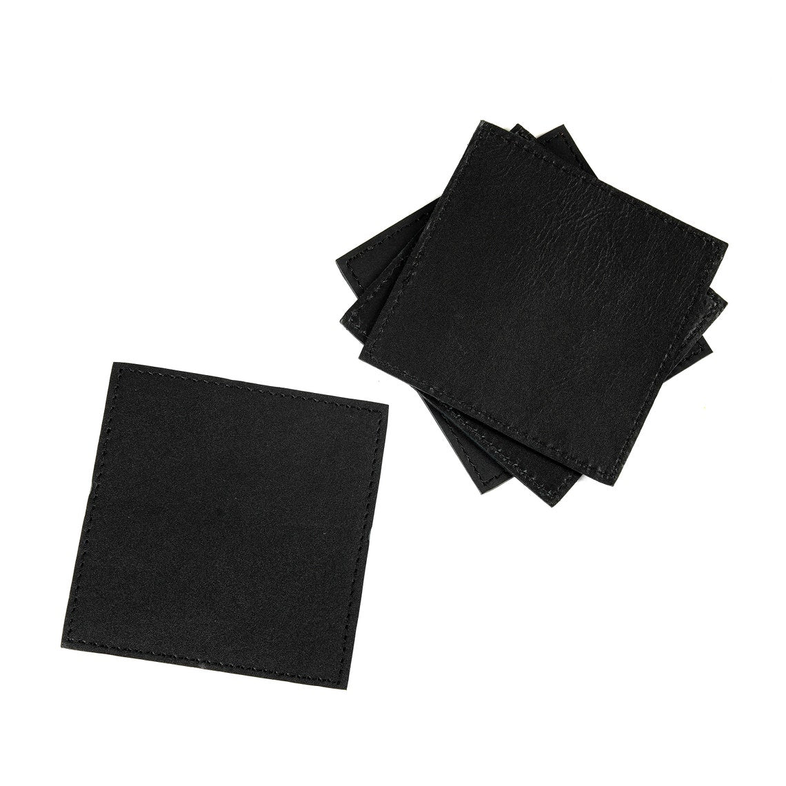 Stylish Home Accent Set of 4 Genuine Leather Coasters