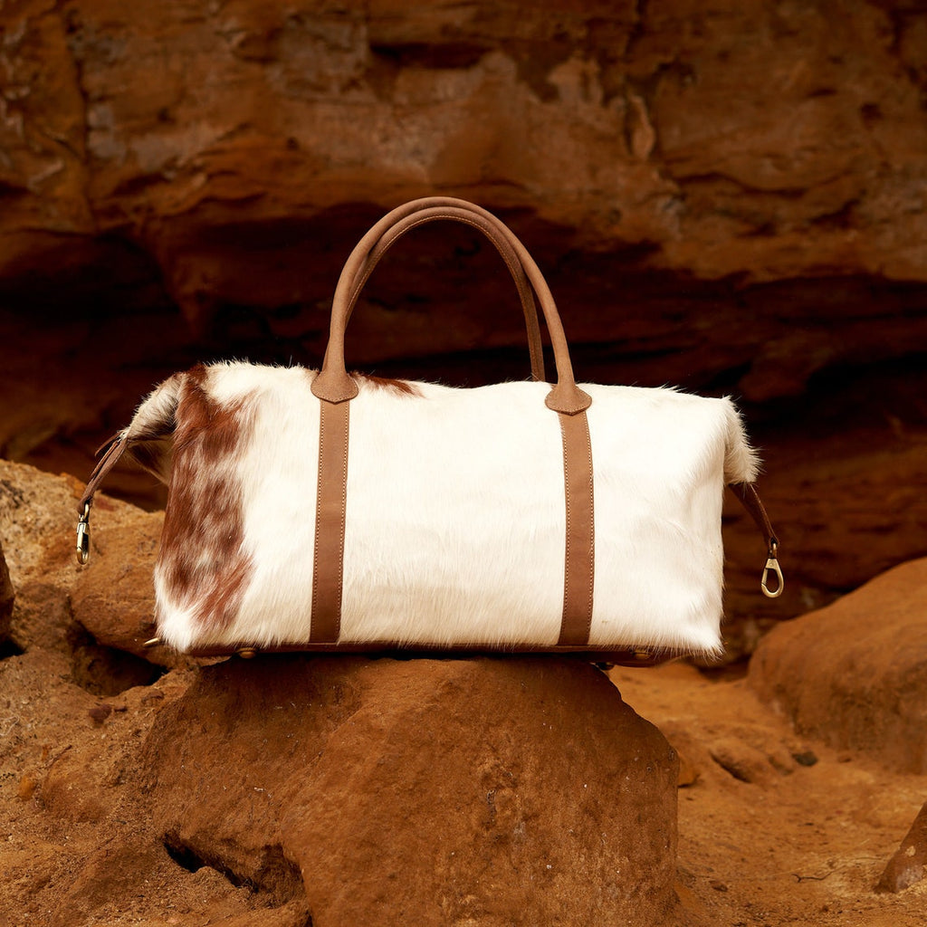 Tri-Tone Wanderlust Cowhide Leather Duffel Bag