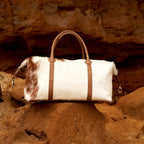 Tri-Tone Wanderlust Cowhide Leather Duffel Bag