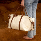 Tri-Tone Wanderlust Cowhide Leather Duffel Bag