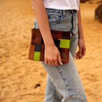 Patchwork Perfection Leather Clutch