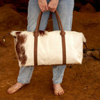Tri-Tone Wanderlust Cowhide Leather Duffel Bag
