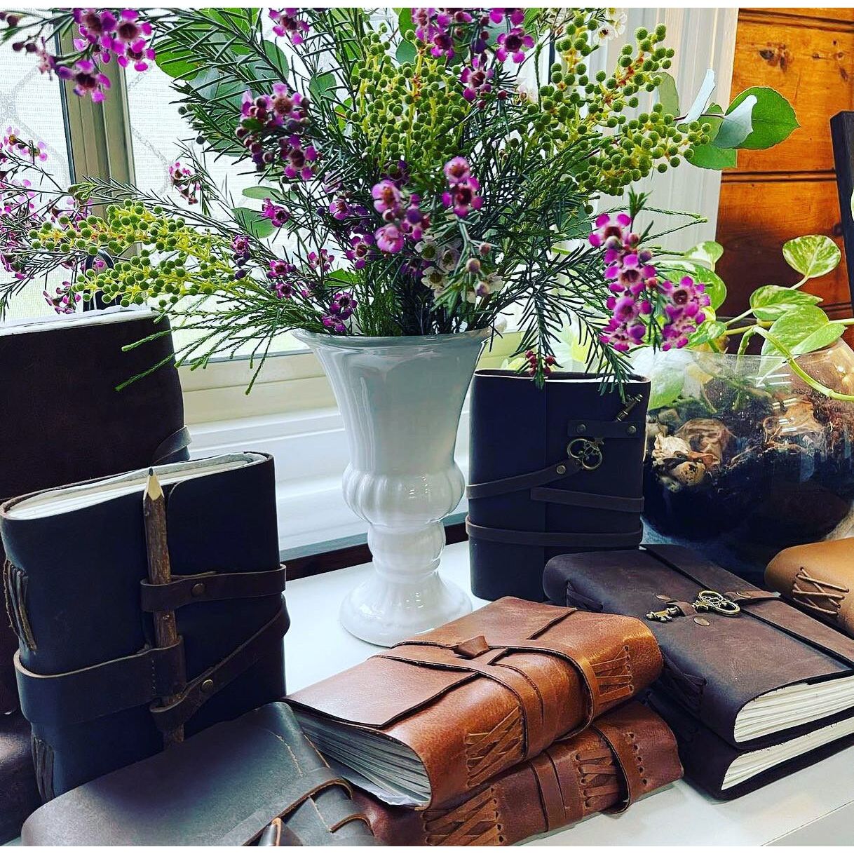 Duo of Nostalgia Vintage Leather Journals