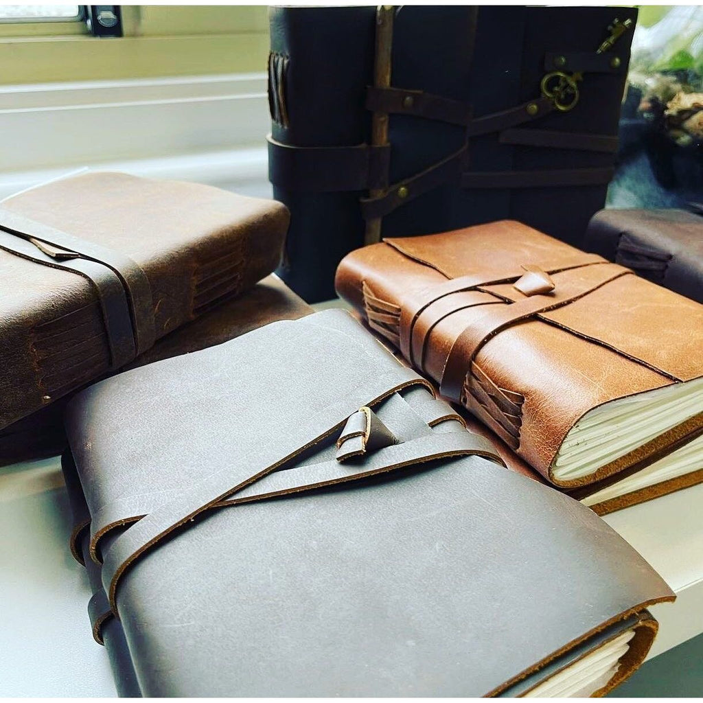 Duo of Nostalgia Vintage Leather Journals