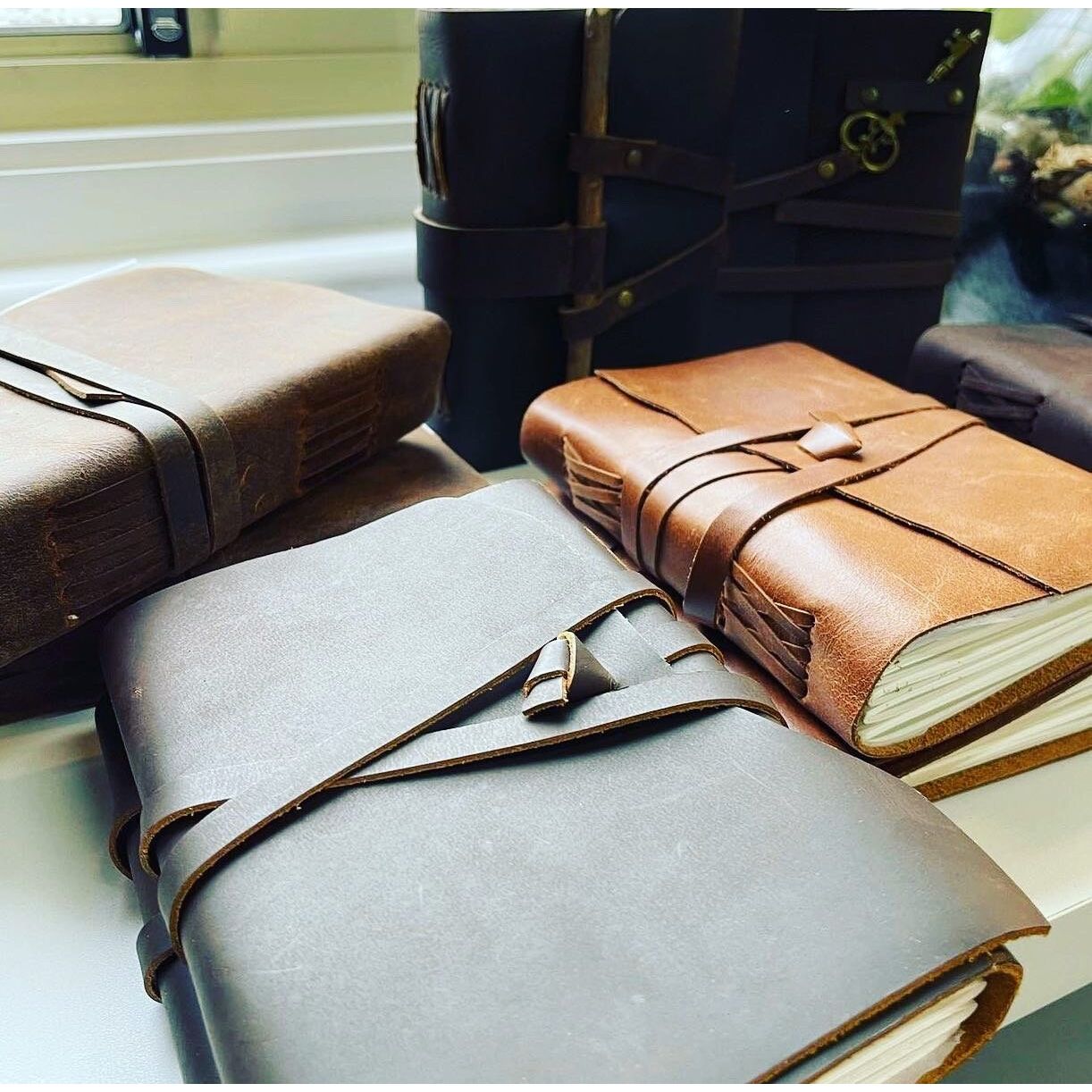 Duo of Nostalgia Vintage Leather Journals