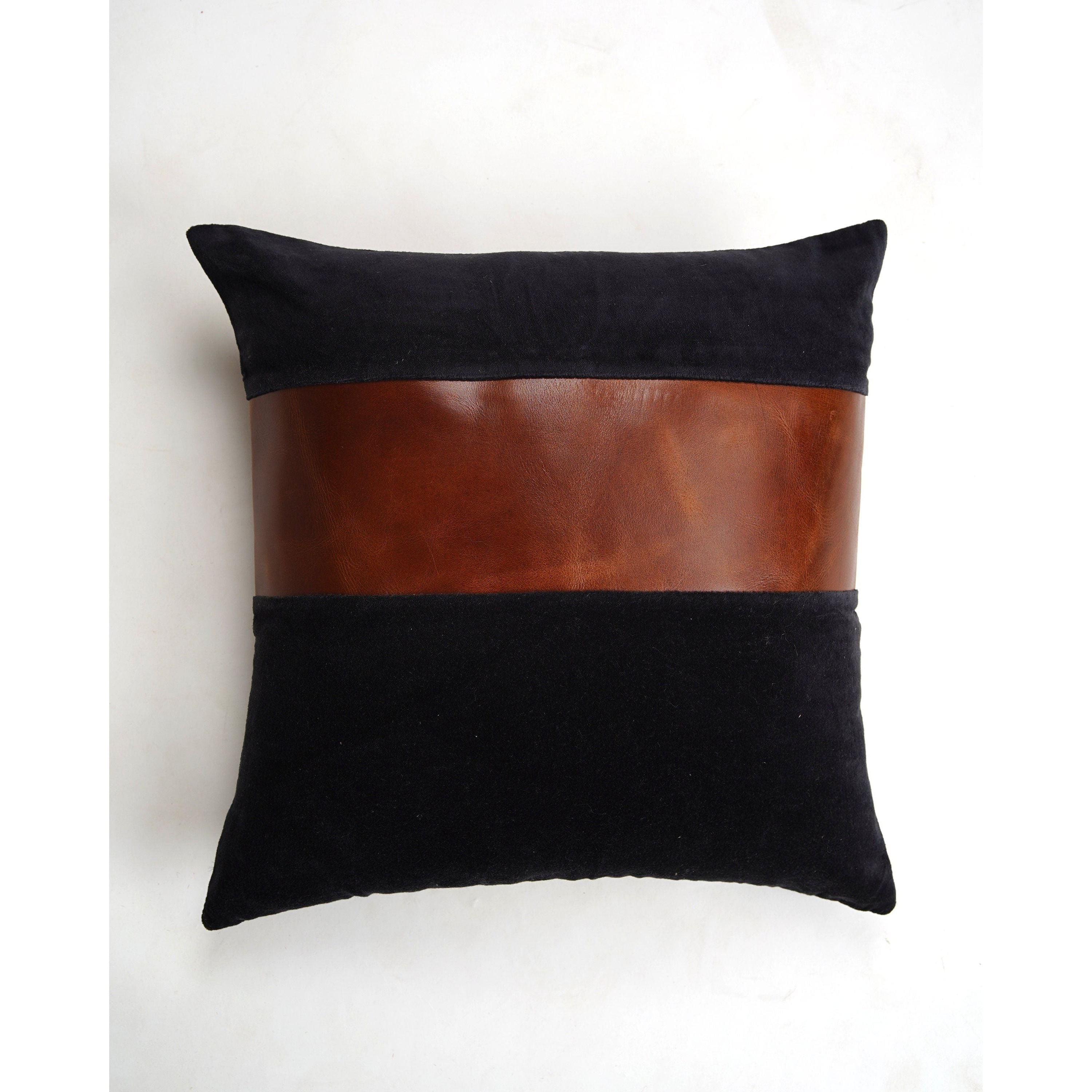 Luxurious Comfort Cushion Covers with Leather Patches
