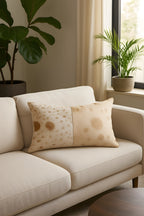 Luxury Brown & White Cowhide Cushion - Rectangle Pillow Cover